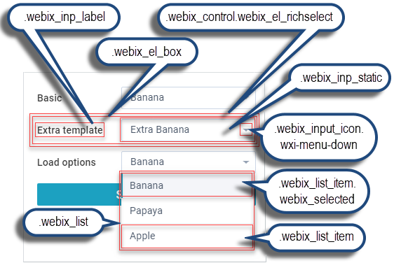 Webix Richselect CSS map