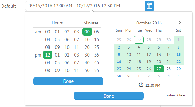 Daterangepicker Ui Controls Webix Docs