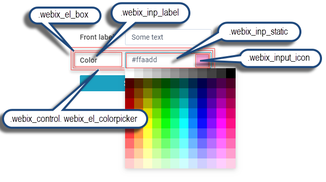 Webix ColorPicker basic use